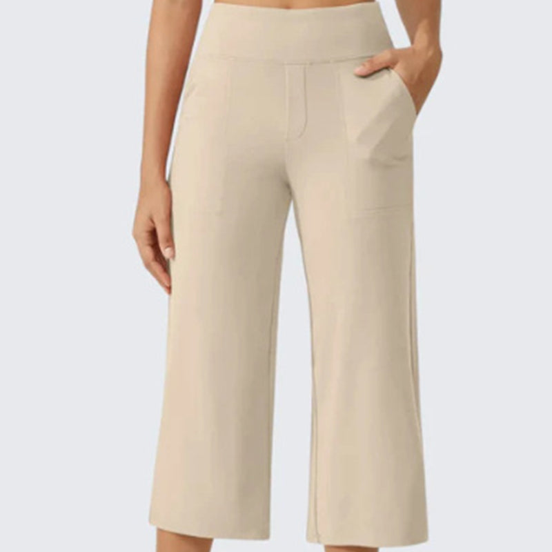 👖 Summer Bestseller! ☀️ Women's high-waisted loose-fit cropped trousers