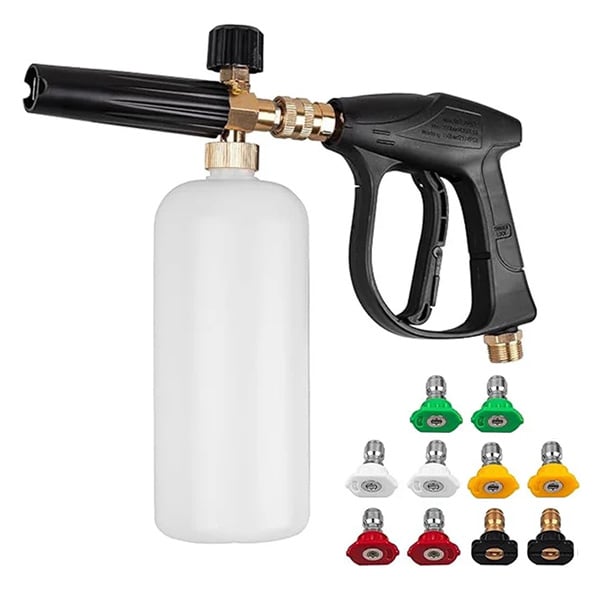 Water Spray Tool with 5 Pressure Washer Nozzles