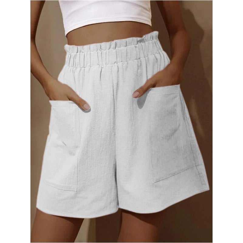 Women's Summer High Waist Wide Leg Casual Shorts