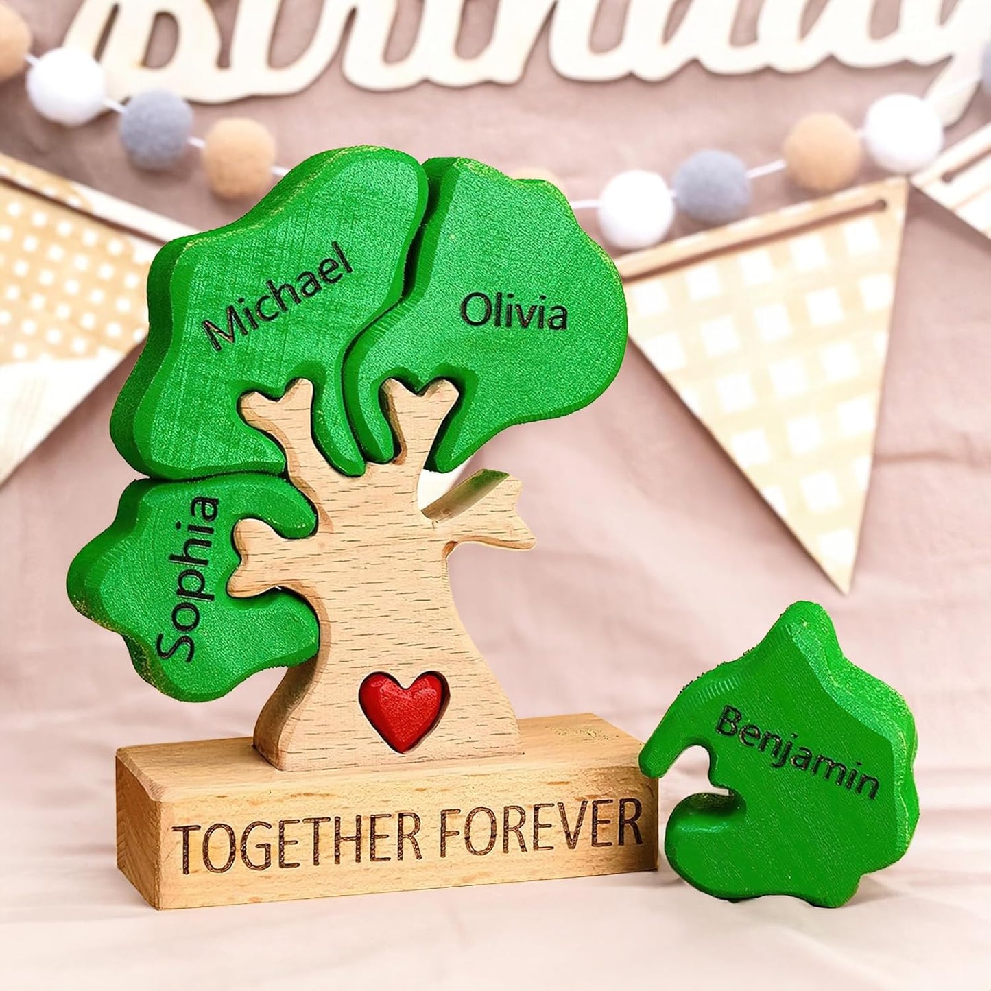 🐻🦊A gift for the whole family 🎁personalized wooden bear jigsaw puzzles