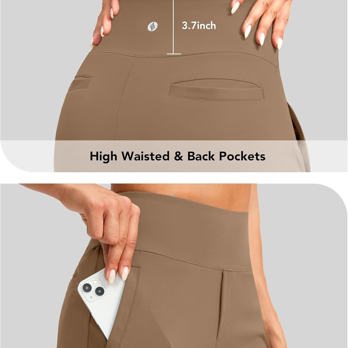 Women's 9-Inch Solid-Color High-Waisted Straight-Leg Shorts