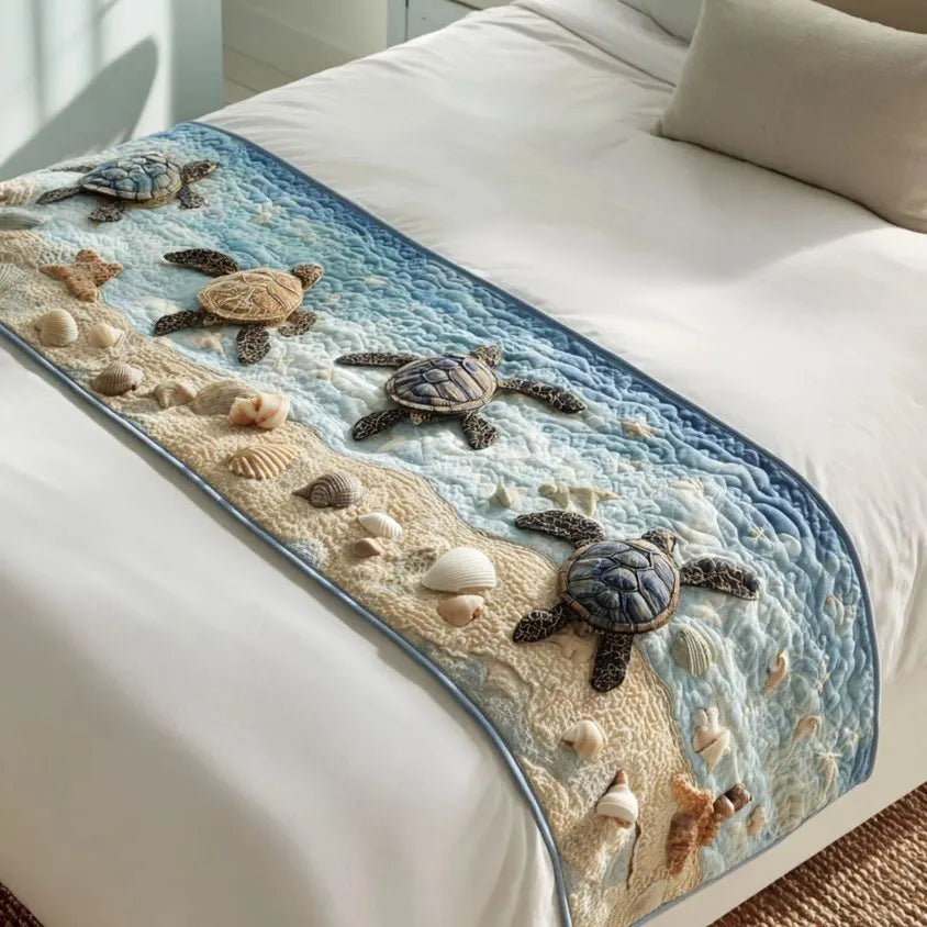 🍽️Quilted Table Runner with Vivid 3D Design