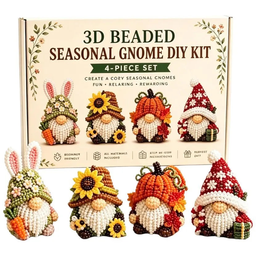 🎄Hot-Selling New 3d beaded seasonal gnome diy kit
