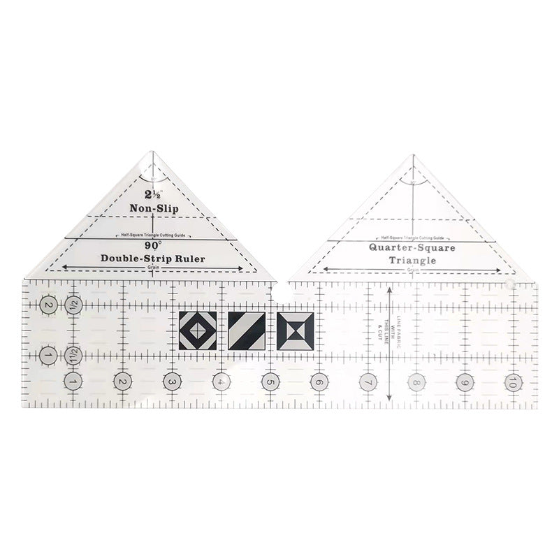 90 Degree Double-Strip Quilt Ruler