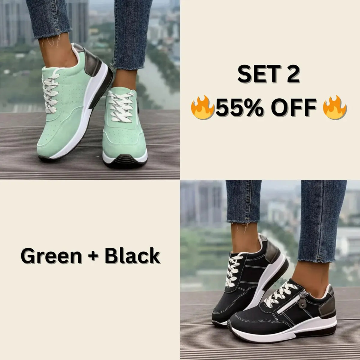 🔥Best Seller-Last Day Sale 60% OFF🔥Plus Size Women's Versatile Low Top Fashion Sneakers