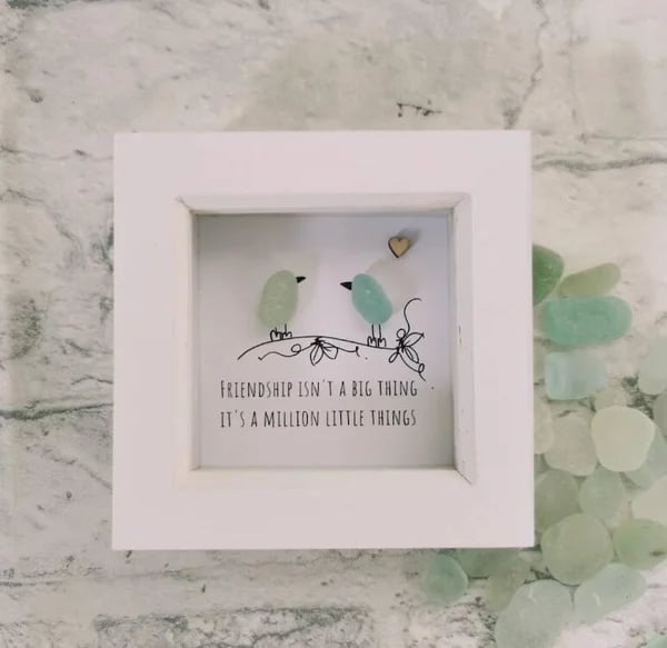 Sea Glass Art,, Friend Birthdays, Gift,Handmade