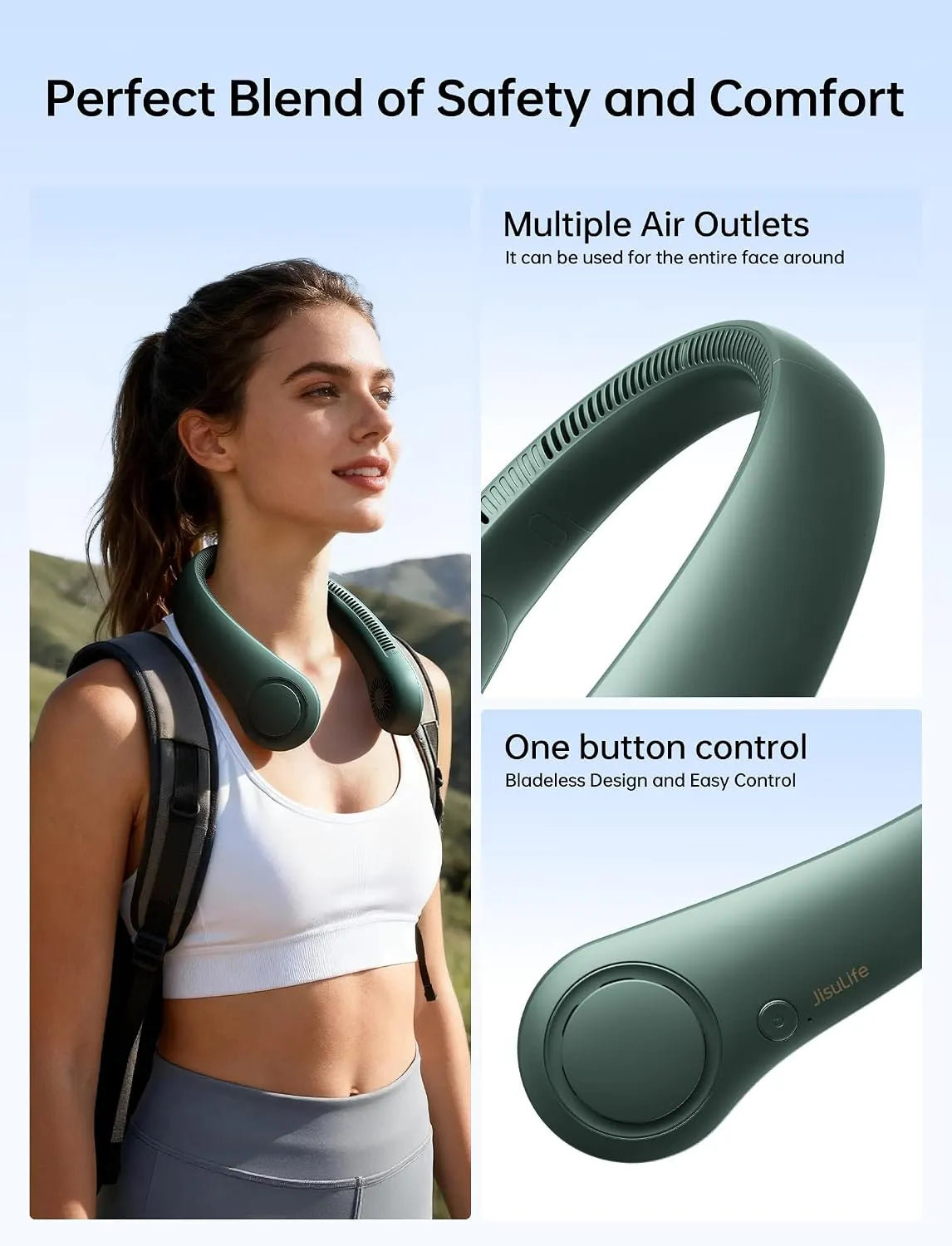 ❄️Portable Neck Fan – Wearable Personal Fan