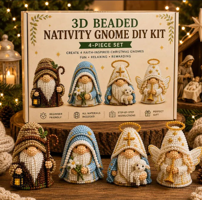 🎄Hot-Selling New 3d beaded seasonal gnome diy kit