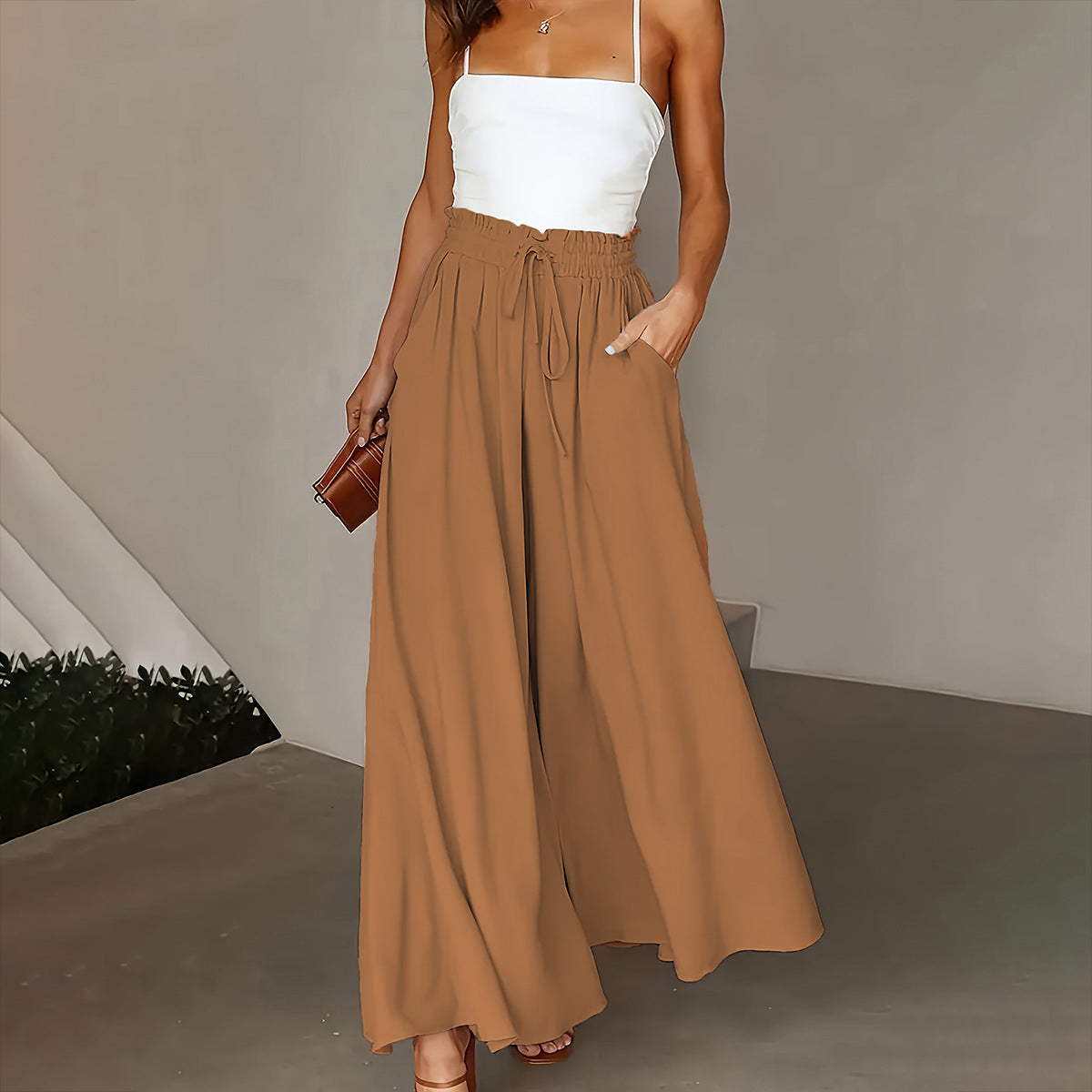 Women's High-Waisted Wide-Leg Pants