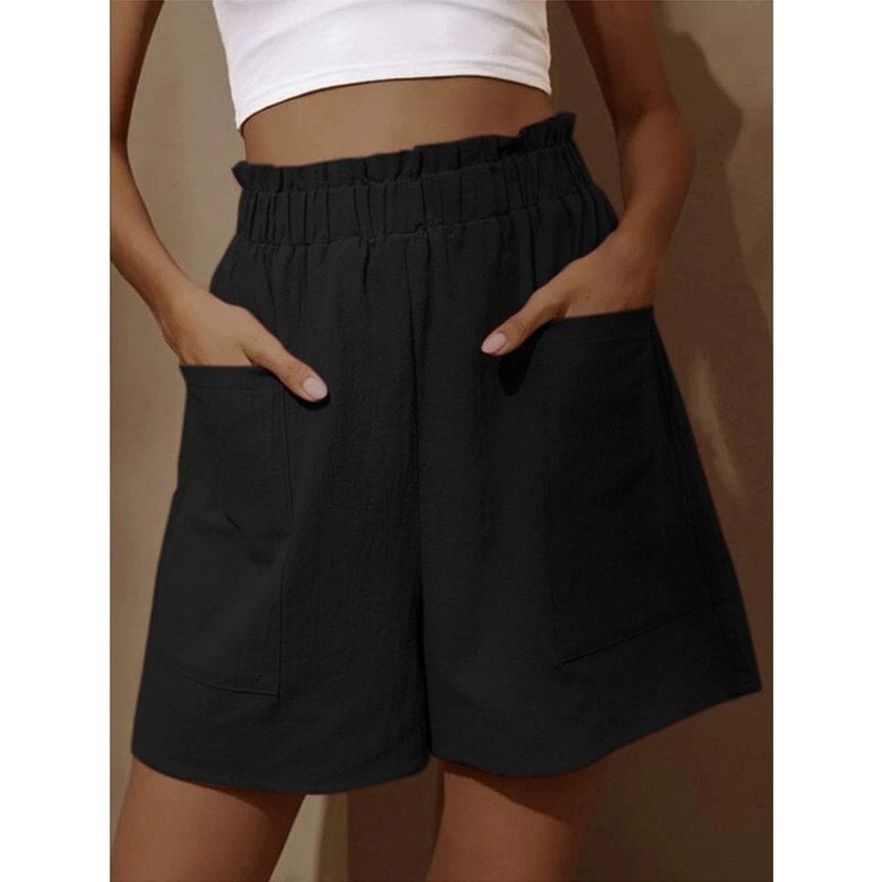 Women's Summer High Waist Wide Leg Casual Shorts