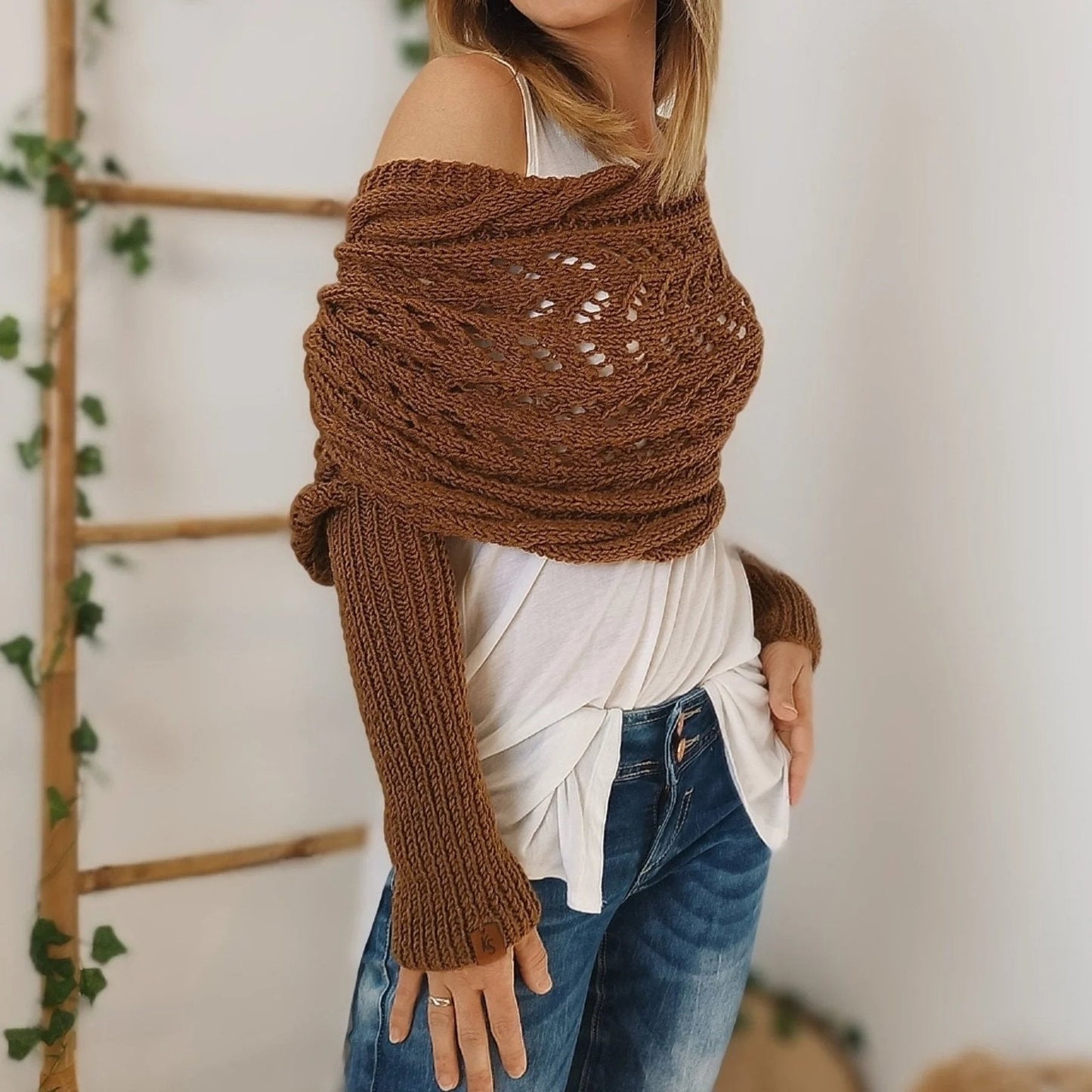 Knitted Wrap Shrugs For Women