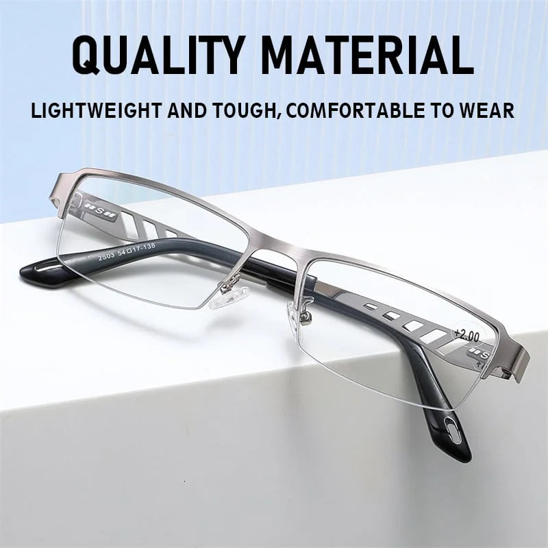 Progressive multifocal photochromic reading glasses