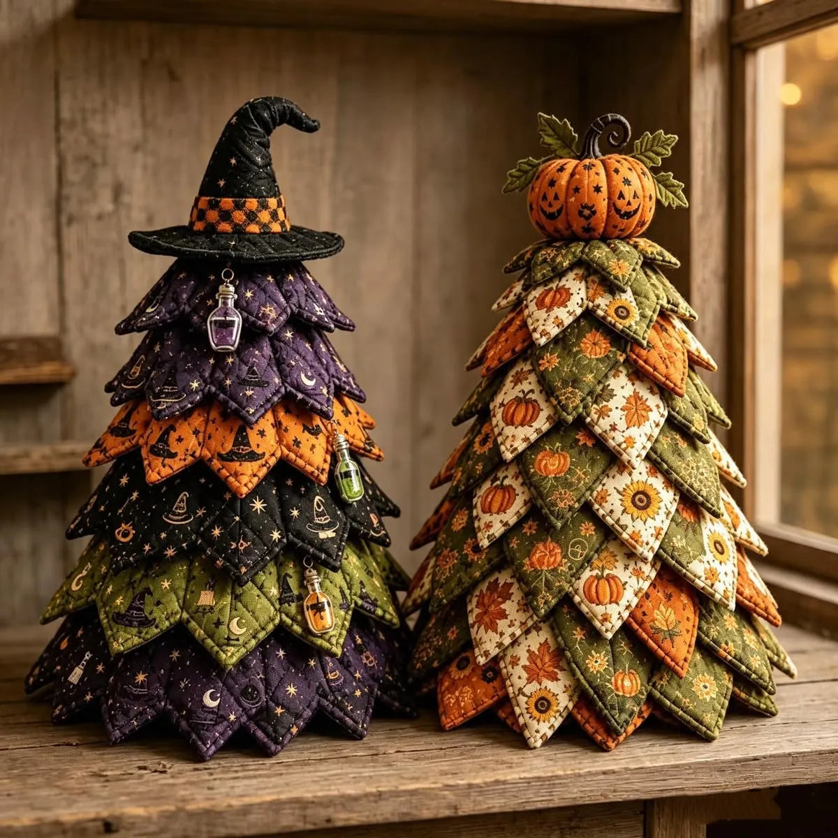 3D DIY Halloween Quilted Fabric Tree Kit