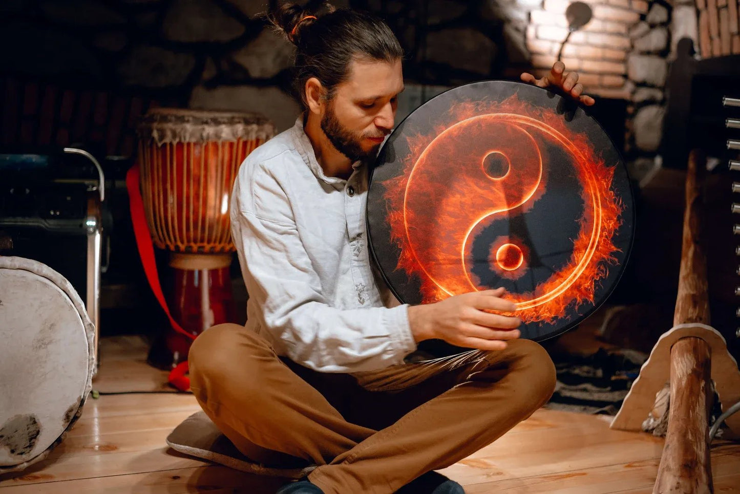 VEGAN SHAMAN DRUM "OWL SOUL", HEALING SOUND THERAPY