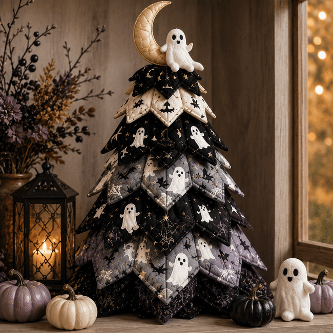3D DIY Halloween Quilted Fabric Tree Kit