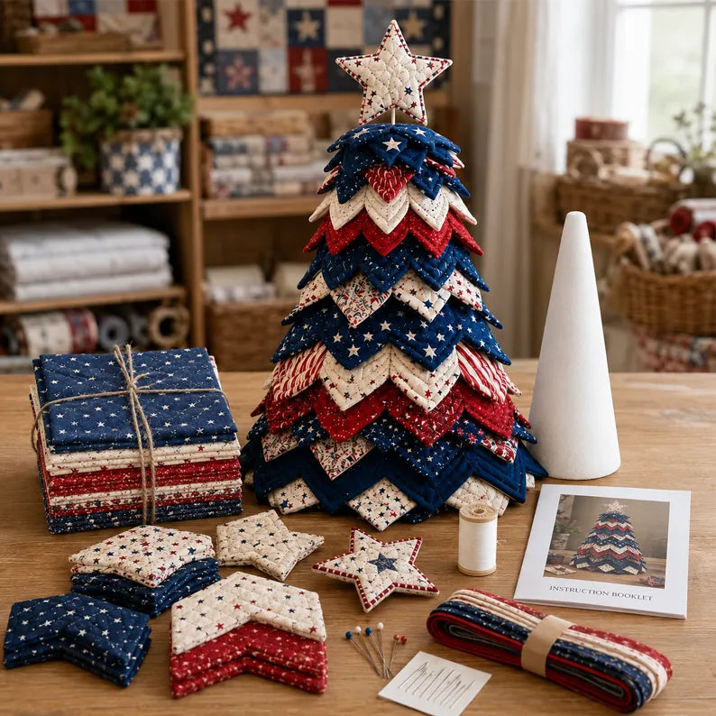3D DIY Halloween Quilted Fabric Tree Kit