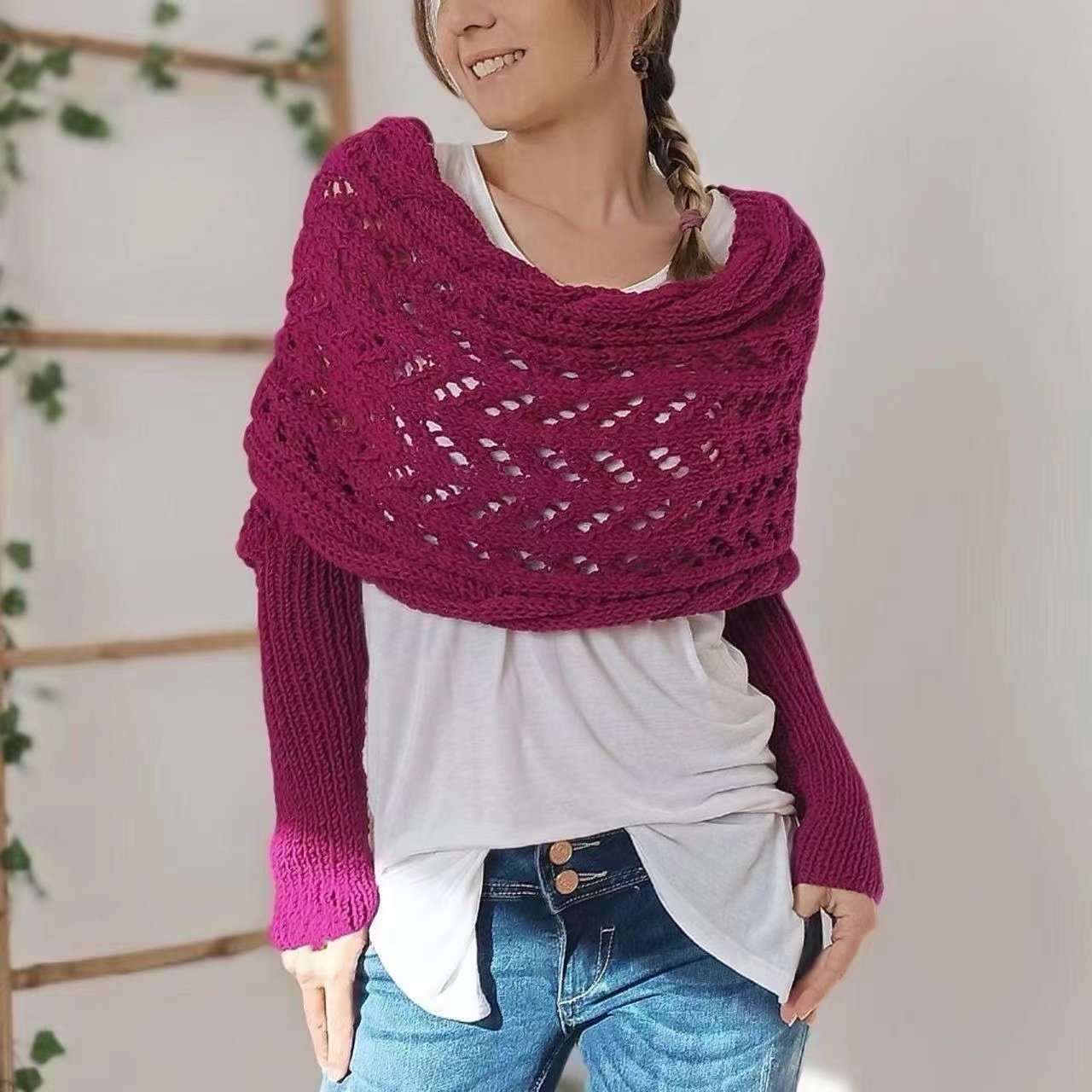 Knitted Wrap Shrugs For Women