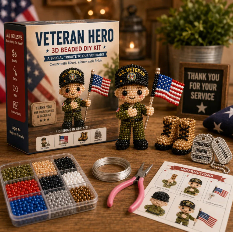 🦌Most Popular🧵Mini 3D Beaded Animal Craft Kit
