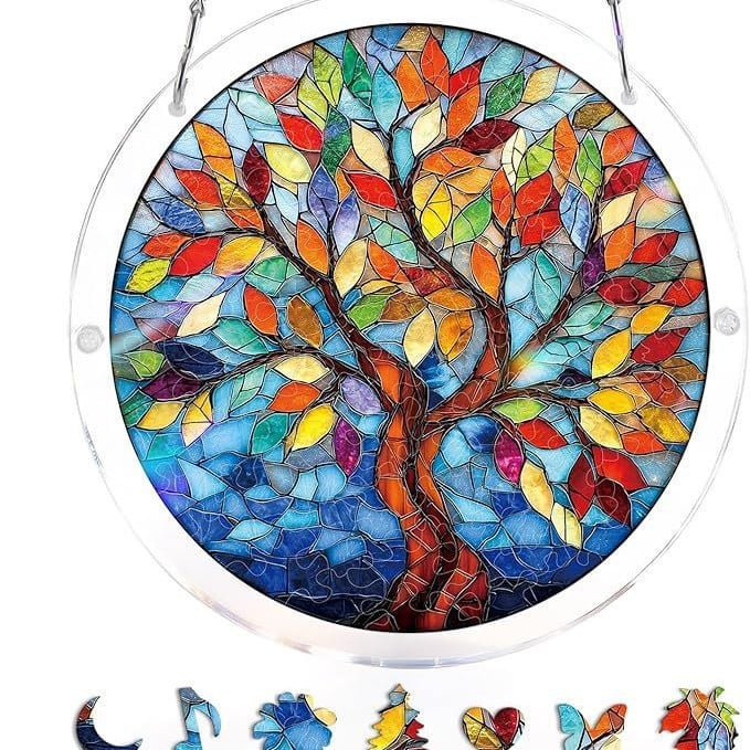 ☀️🛍️Acrylic Jigsaw Puzzle Suncatcher 80 Pieces