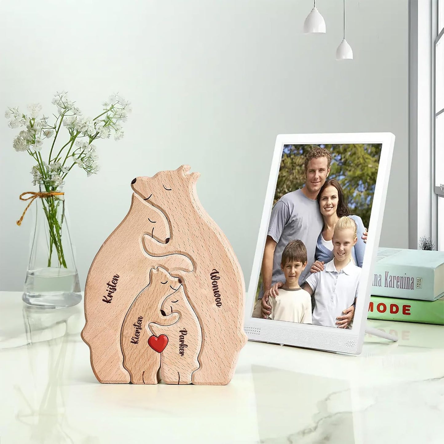 🐻🦊A gift for the whole family 🎁personalized wooden bear jigsaw puzzles