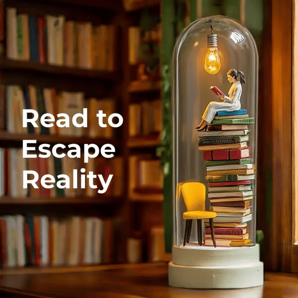 📚Handcrafted Reader Night Light – Limited Design for Book Lovers