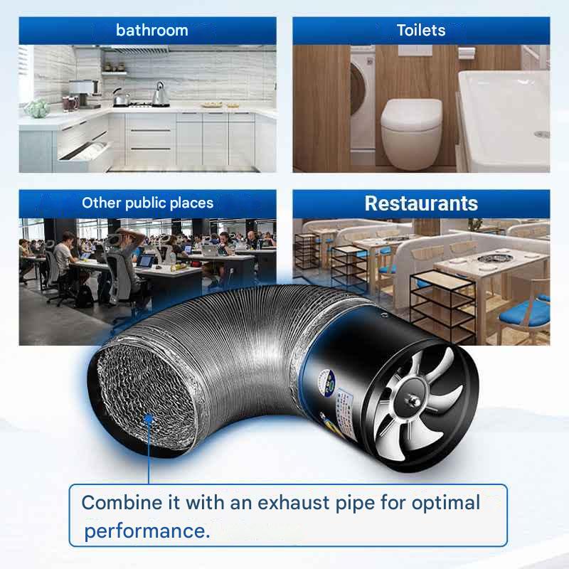 🔥Suitable For Multiple Scenarios - High-Speed, High-Power, Super-Strong Suction And Silent Exhaust Fan