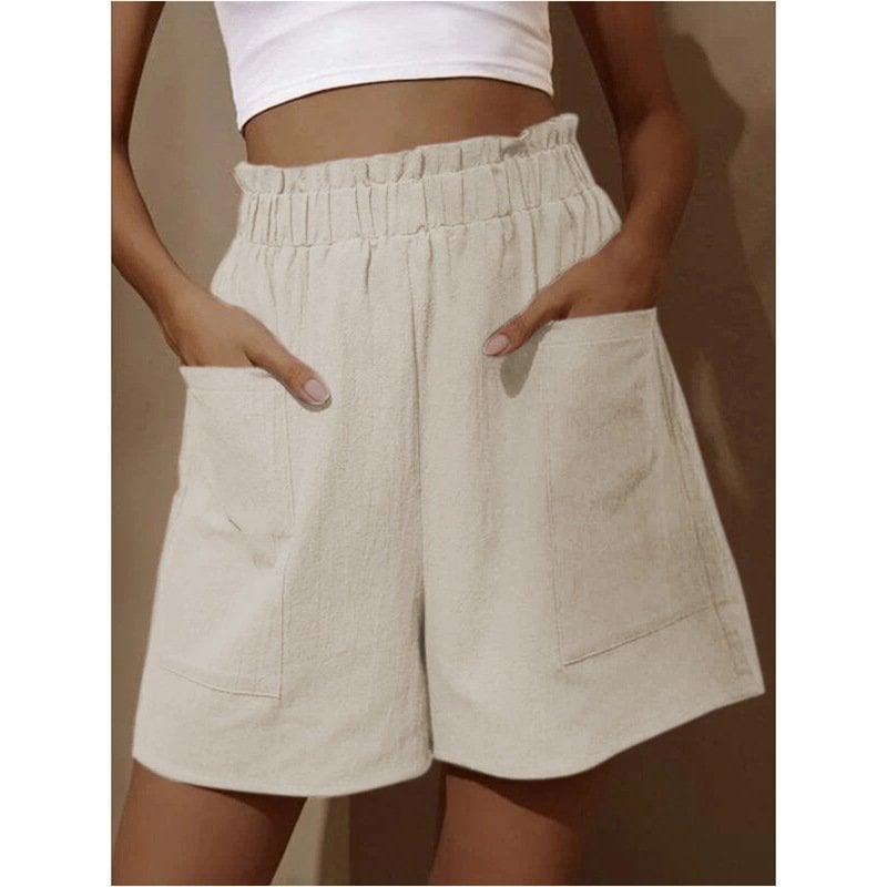 Women's Summer High Waist Wide Leg Casual Shorts