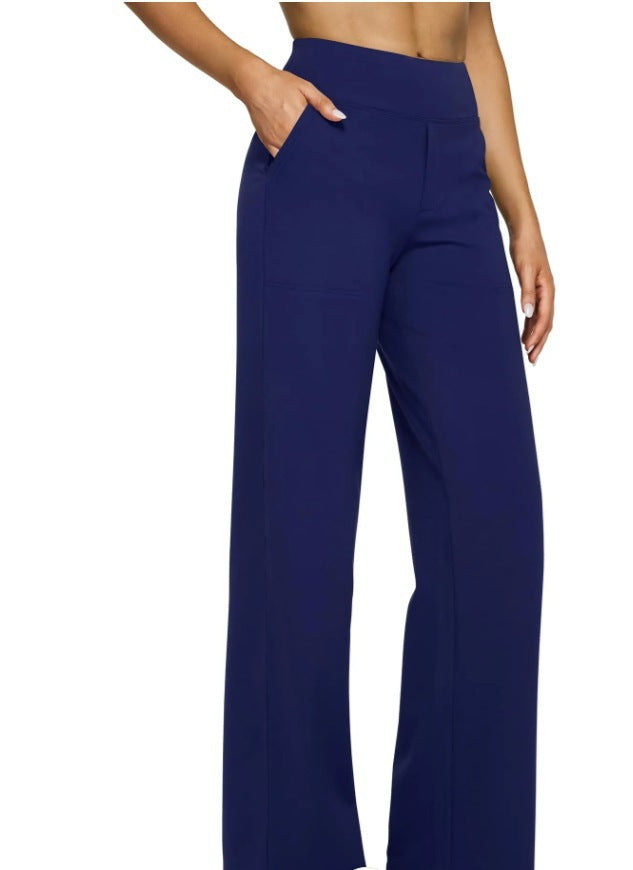 Casual High-Waisted Straight-Leg Yoga Pants