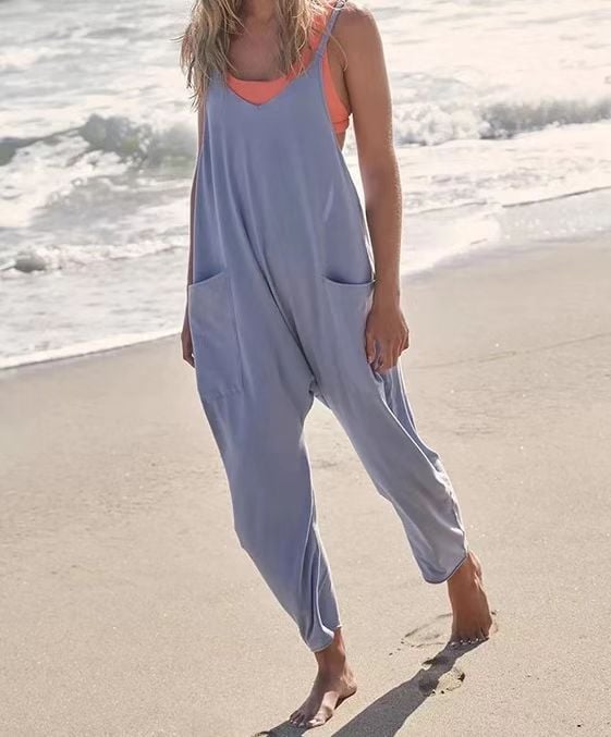 Wide Leg Jumpsuit with Pockets