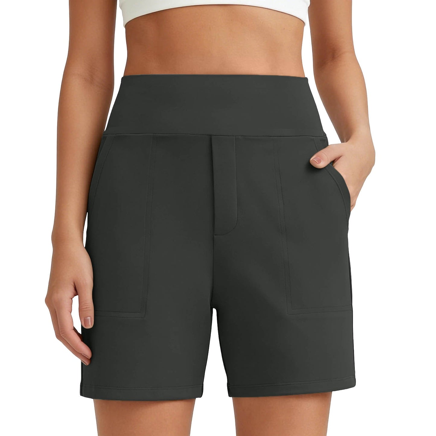 🌞50% OFF🏃‍♀️Women’s High-Waist Athletic Shorts – Running & Yoga Summer Shorts with Pockets