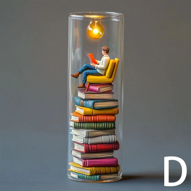 📚Handcrafted Reader Night Light – Limited Design for Book Lovers