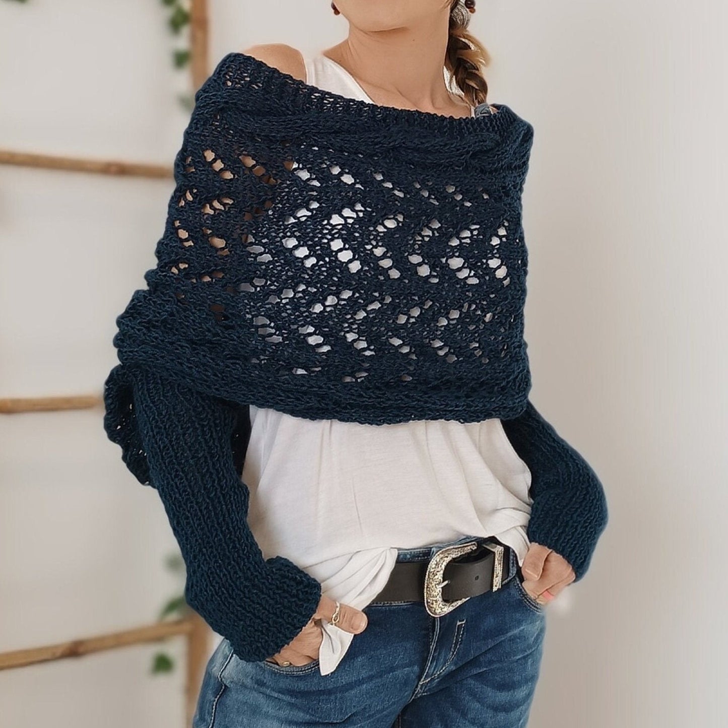 Knitted Wrap Shrugs For Women