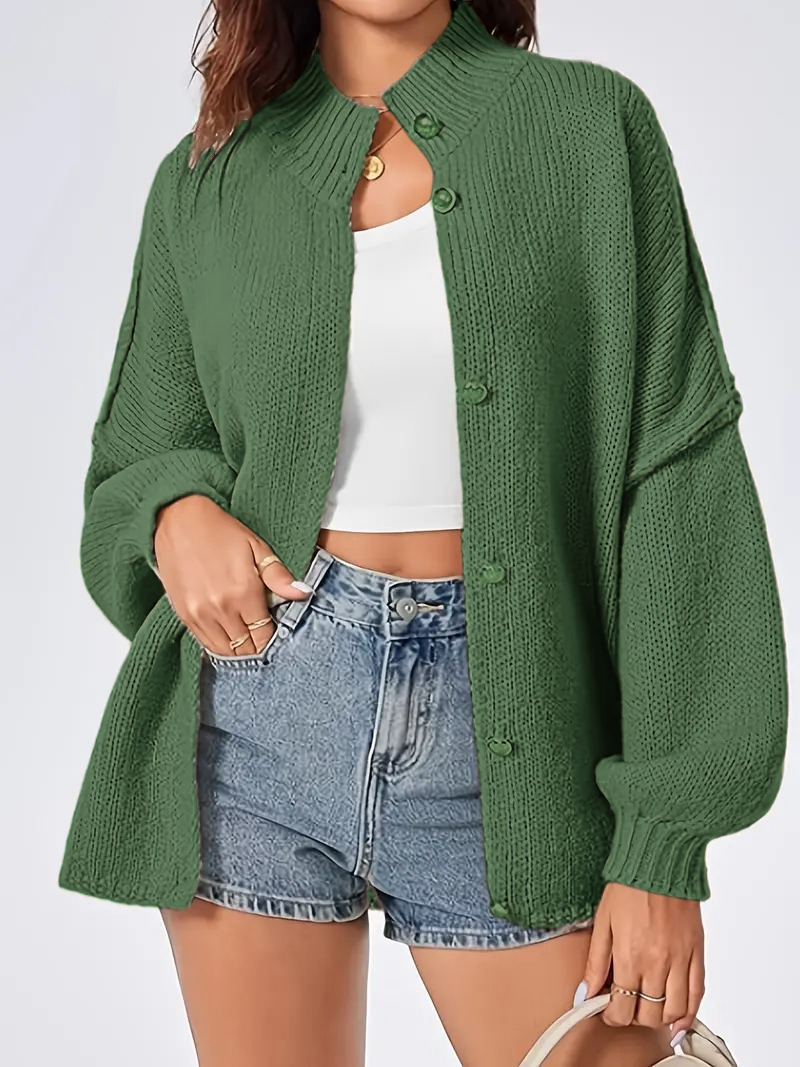 Women's Cardigan Fall Oversized Button Down Sweater Jacket