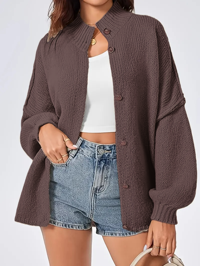 Women's Cardigan Fall Oversized Button Down Sweater Jacket