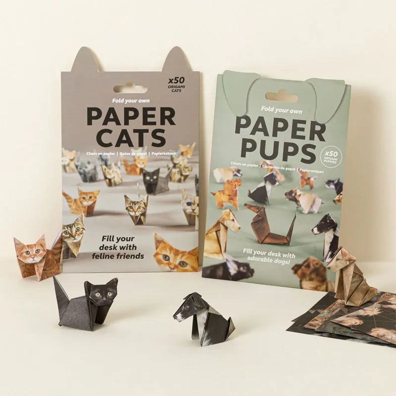 🎄💝DIY Paper Cats Origami Animal Handicraft Gift