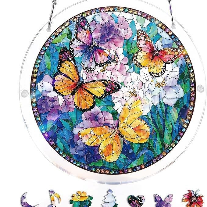 ☀️🛍️Acrylic Jigsaw Puzzle Suncatcher 80 Pieces