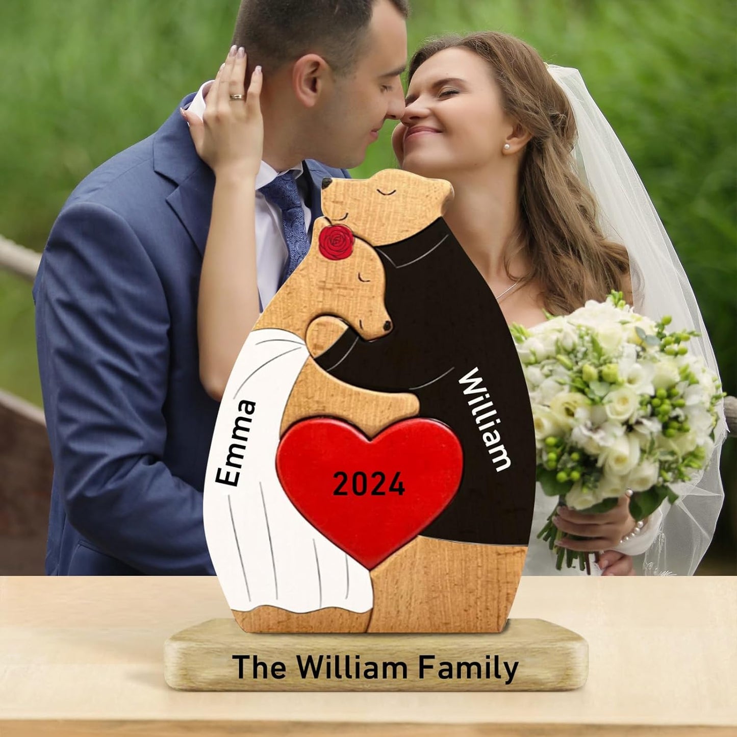 🐻🦊A gift for the whole family 🎁personalized wooden bear jigsaw puzzles