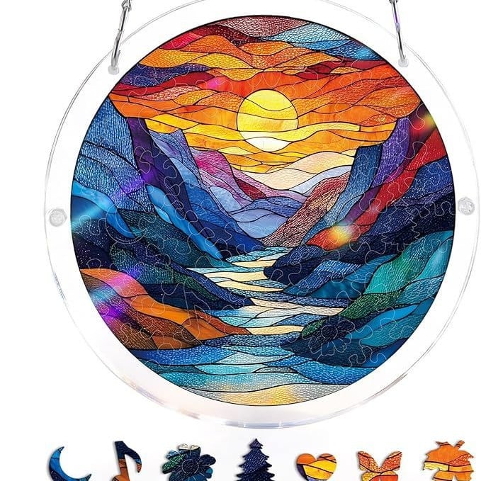 ☀️🛍️Acrylic Jigsaw Puzzle Suncatcher 80 Pieces