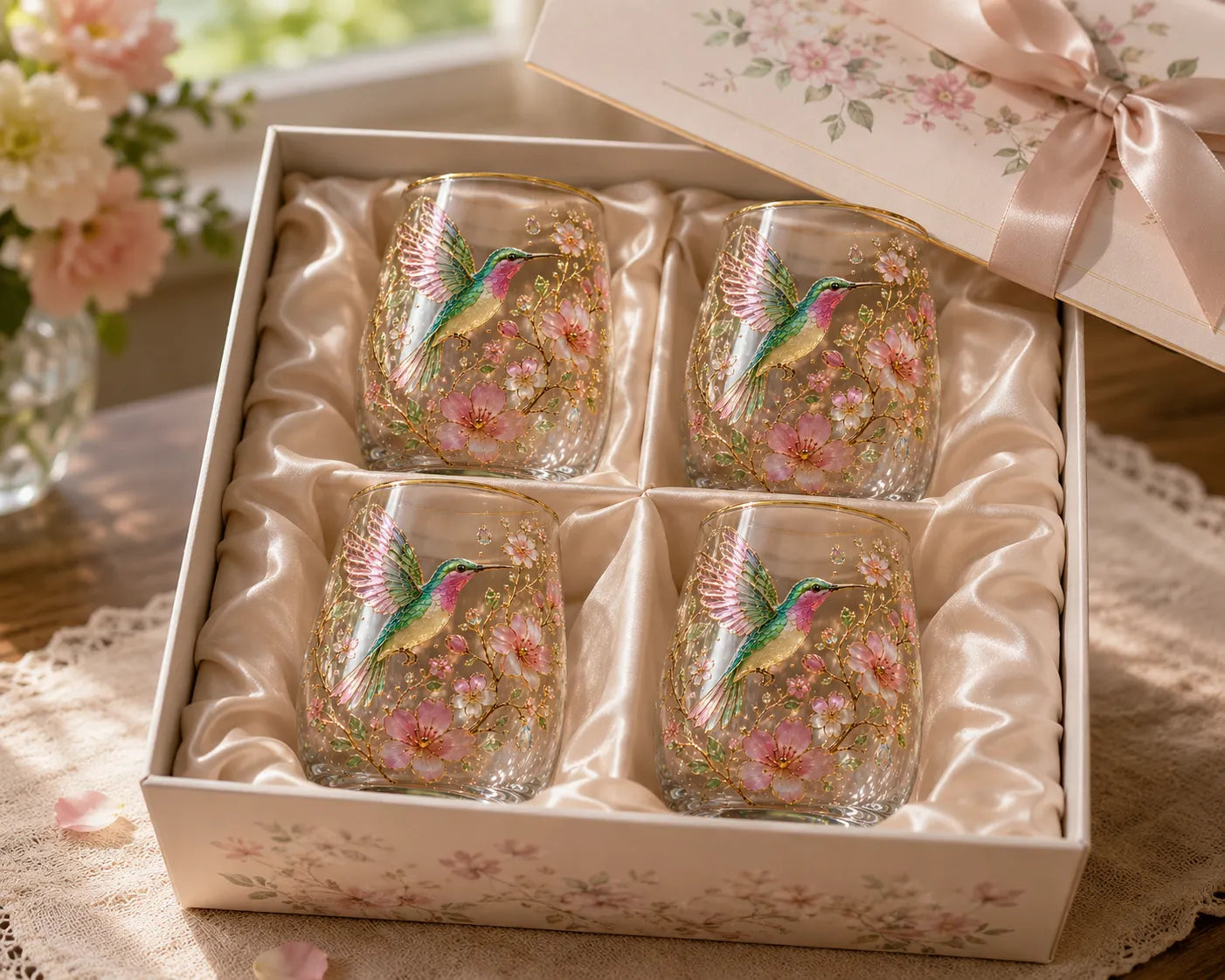 🌸🌿 Limited Edition 2026 Garden Morning Bliss Glass Tea Cup☀️☕