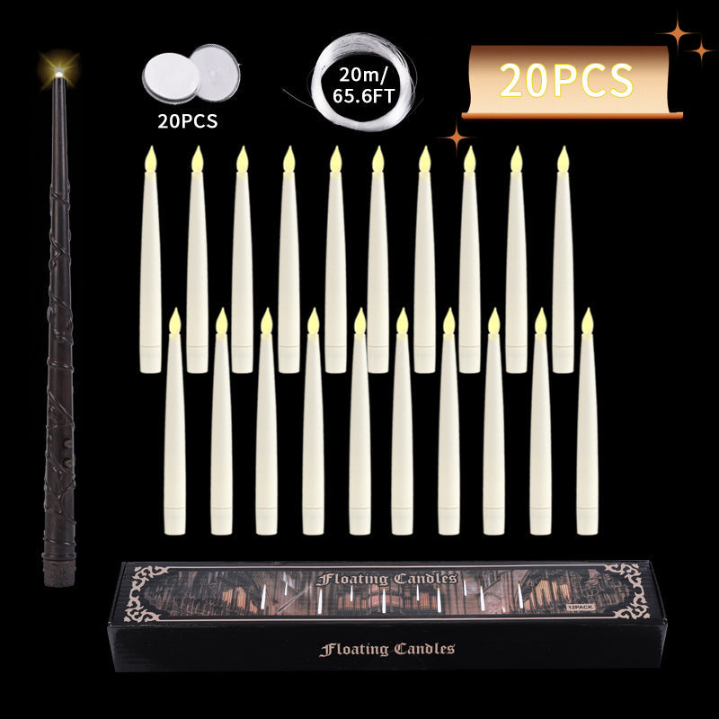 Magical Floating Candles with Wand Remote