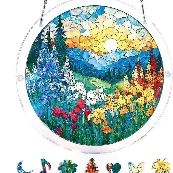 ☀️🛍️Acrylic Jigsaw Puzzle Suncatcher 80 Pieces
