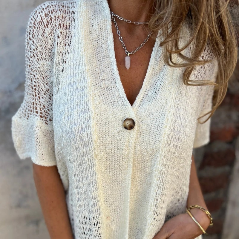 [S-3XL]👚Knitted hollow cardigan