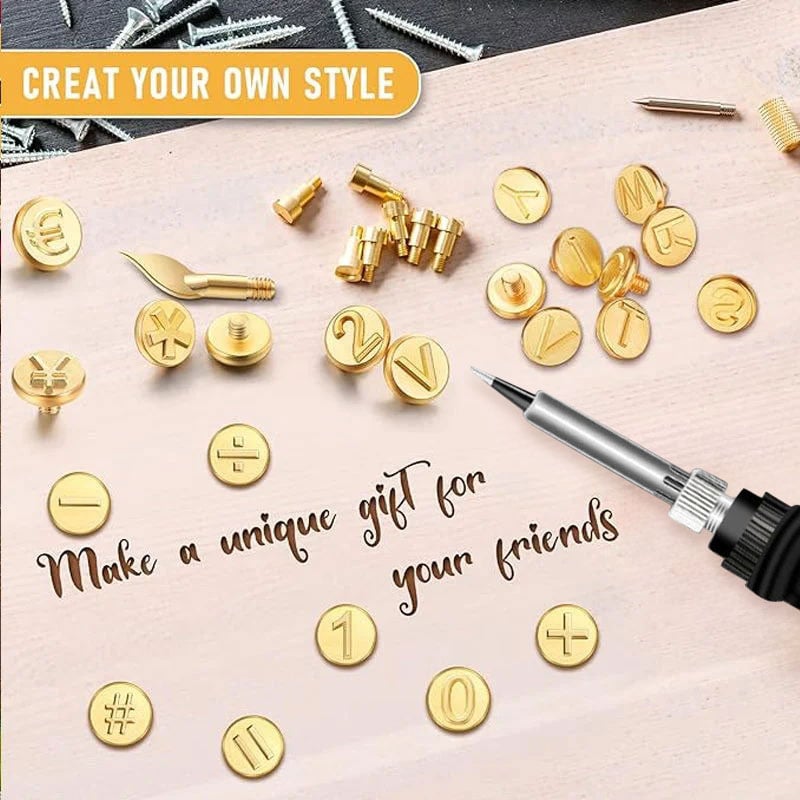 26 Letters Copper Mold-DIY Wood Burning/Carving Set