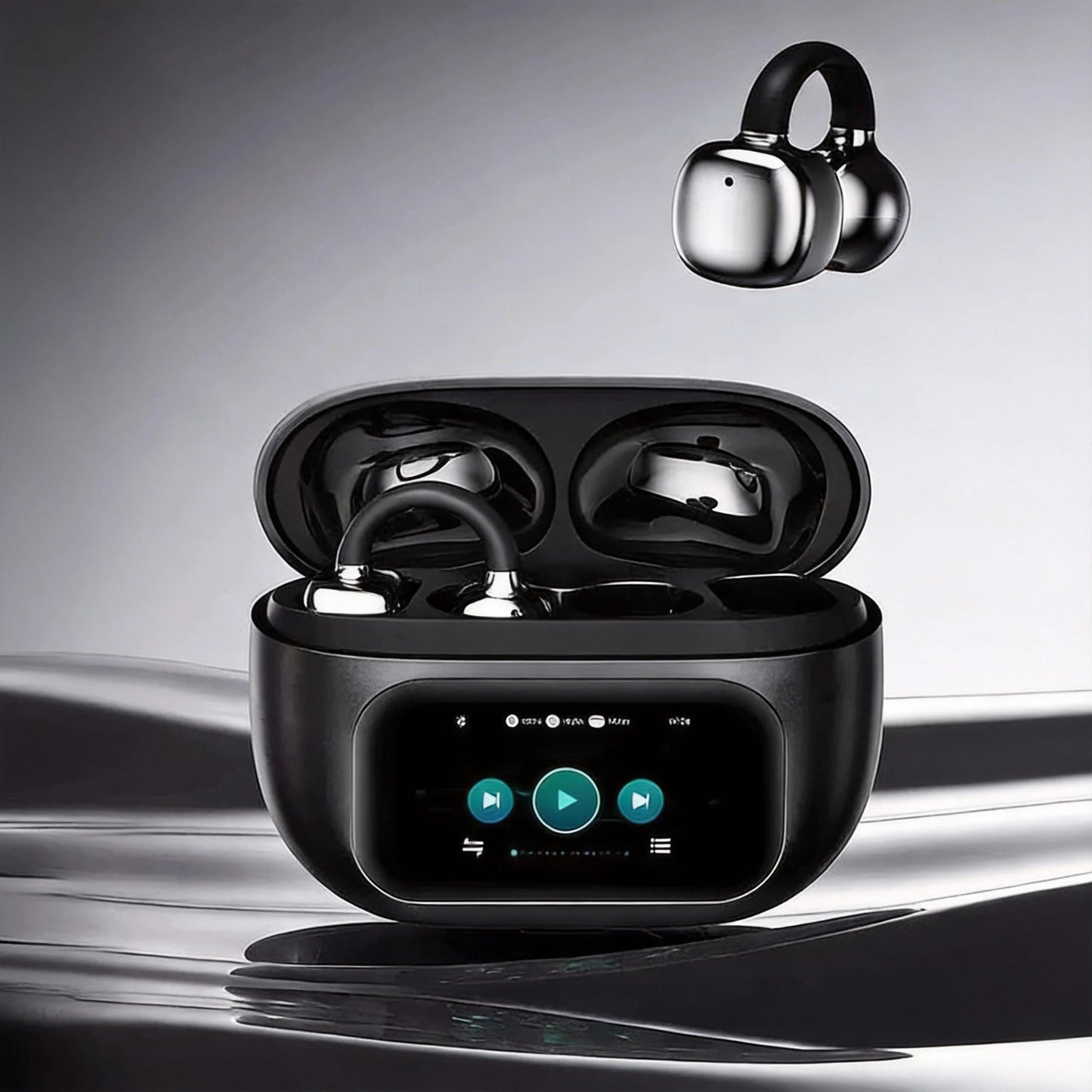 Ear Clip Bluetooth Headphones With Touch Screen