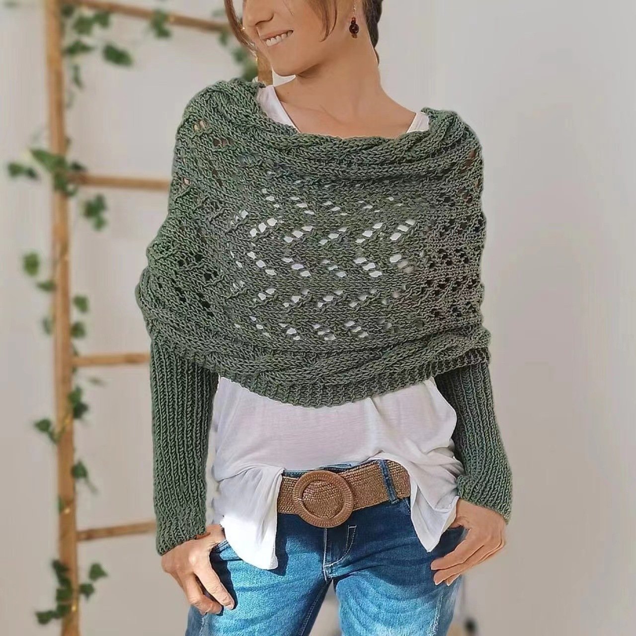 Knitted Wrap Shrugs For Women