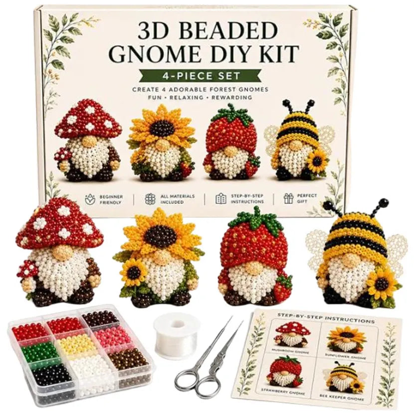 🎄Hot-Selling New 3d beaded seasonal gnome diy kit