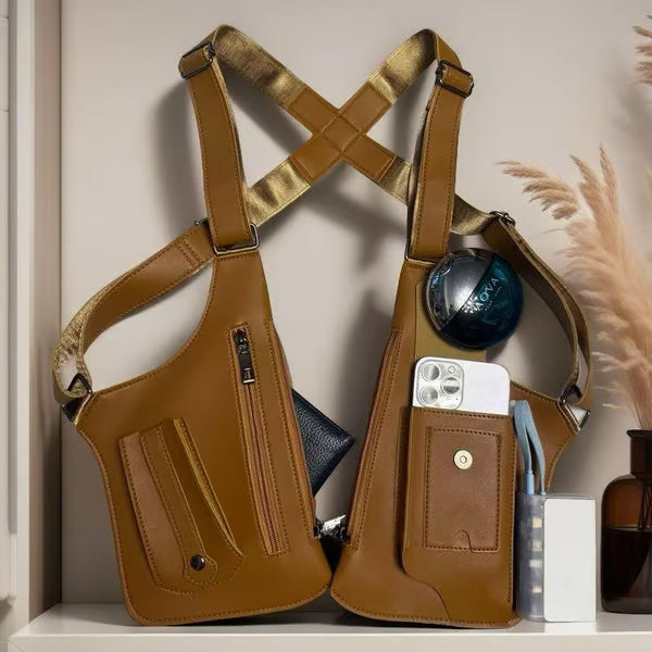 🏆Flash Sale⚡ 50K+ SOLD!🐂Premium Leather Adjustable Underarm Shoulder Bag for Men & Women