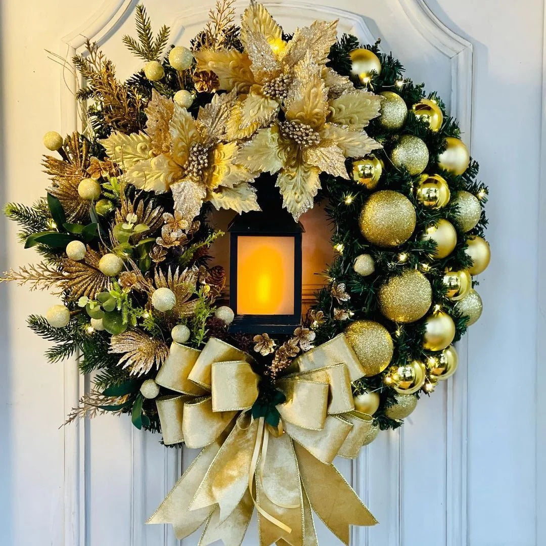 Sacred Christmas Wreath with Lights