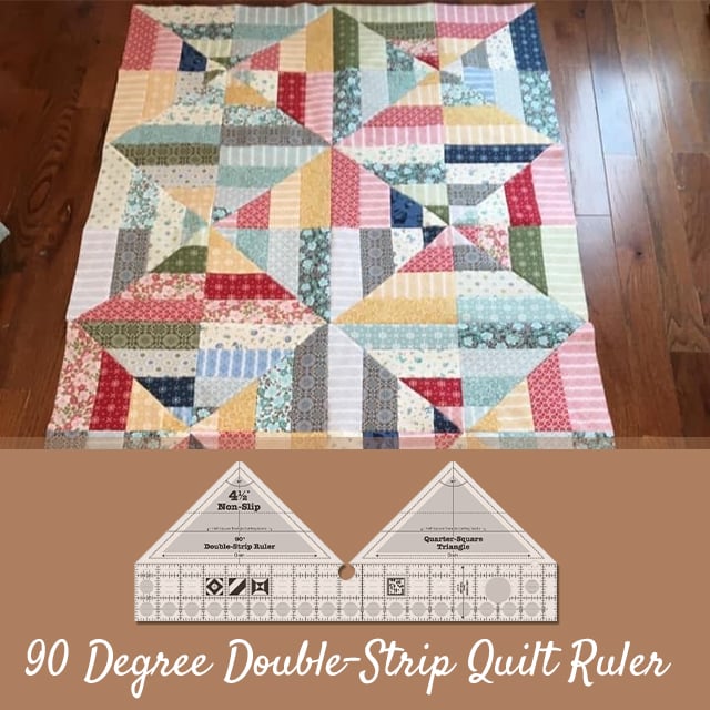 90 Degree Double-Strip Quilt Ruler