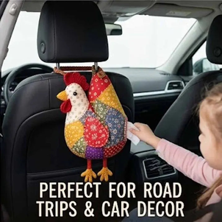 🧵 DIY Patchwork Chicken & Duck Tissue Cover 🐔 — Sew it yourself and hang it up to brighten your home!